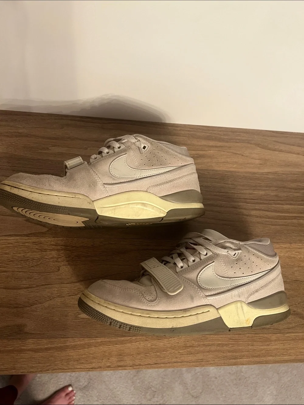 Nike Taupe Suede Low-Top Sneakers